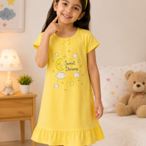 Kids Yellow Night Wear Dress